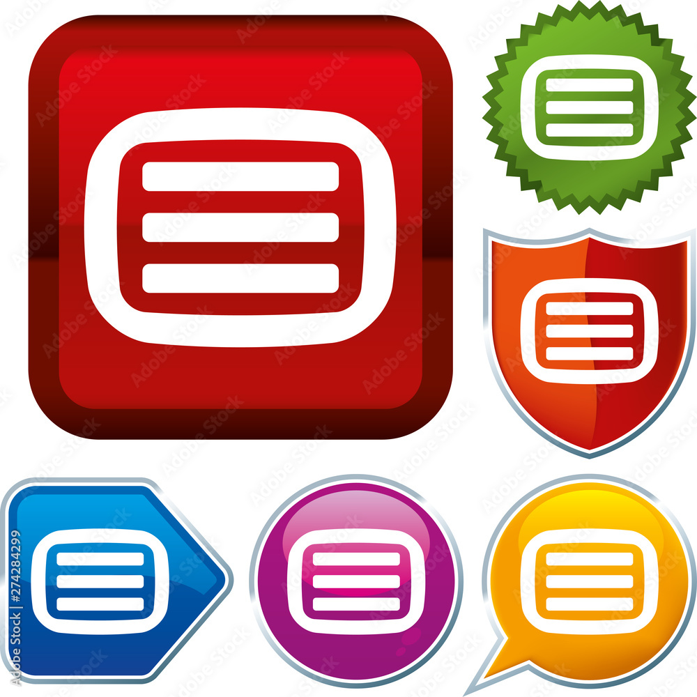 Set shiny icon series on buttons. Teletext. Set shiny icon series on buttons. Teletext.