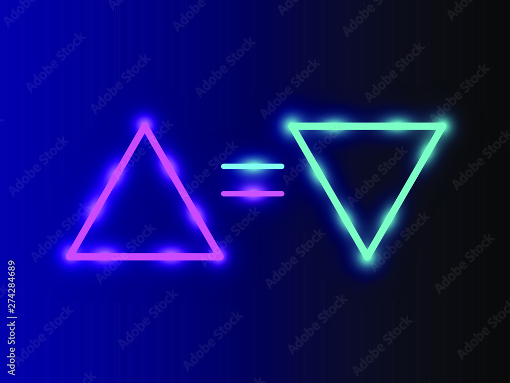 EPS 10 vector. Gender equality concept. Female and male triangles EPS 10 vector. Gender equality concept. Female and male triangles