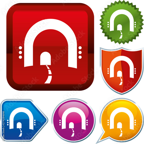 Set shiny icon series on buttons. Tunnel.