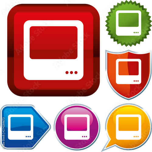 Set shiny icon series on buttons. TV.