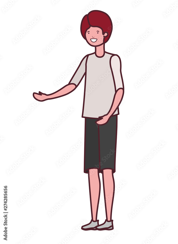 young man in white background avatar character young man in white background avatar character