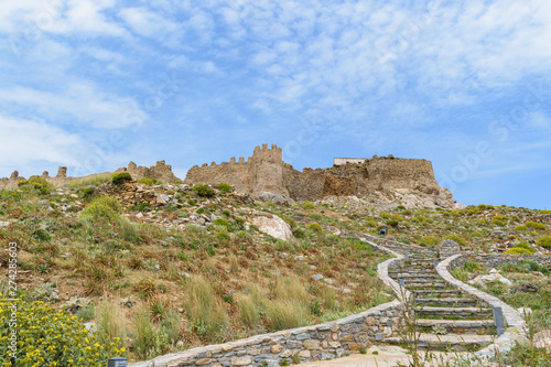 Castello Rosso (Red Castle) at Karystos, Evia, Greece, an old medieval Venetian castle photo