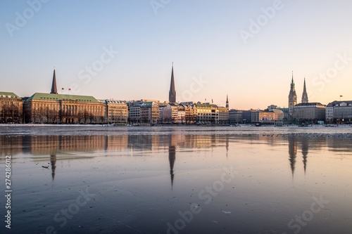 Hamburg Binnenalster Winter