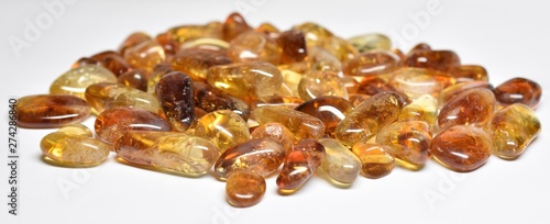 Citrine tumbled gemstones