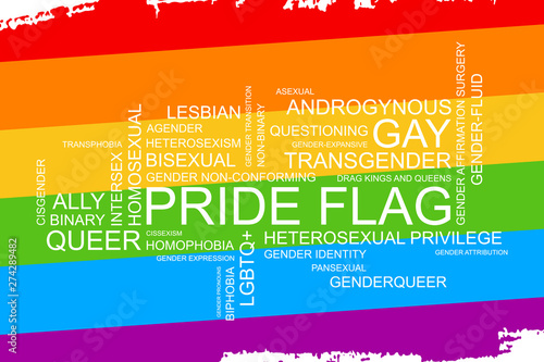 Hand draw LGBT pride flag in vector format
