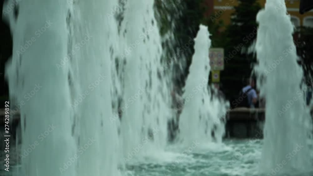 Powerful jets of fountains, raising the water flow. Powerful jets of fountains, raising the water flow.
