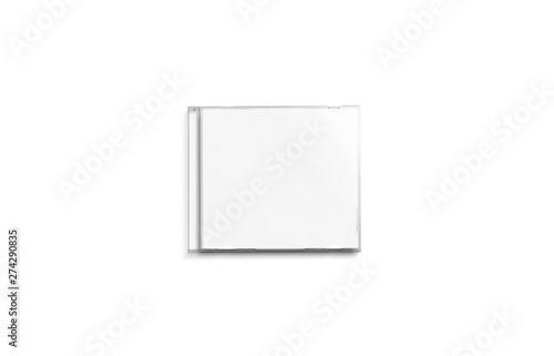 Canvas Print Blank white cd case mockup closed, top view, isolated, 3d rendering