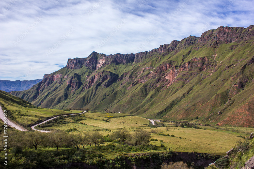 landscape in the mountains - Cueste del Obispo - Andes - Ar