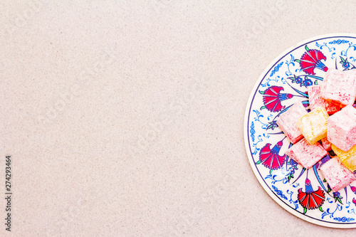 Eastern sweets. Traditional Turkish delight