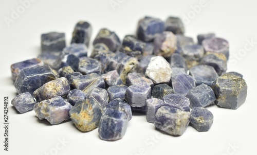 Sapphire raw gemstones photo