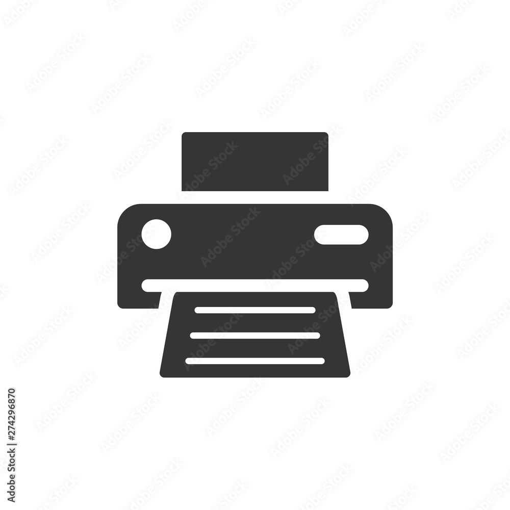 Printer icon template black color editable. Printer symbol Flat vector sign isolated on white background. Simple vector illustration for graphic and web design. Printer icon template black color editable. Printer symbol Flat vector sign isolated on white background. Simple vector illustration for graphic and web design.
