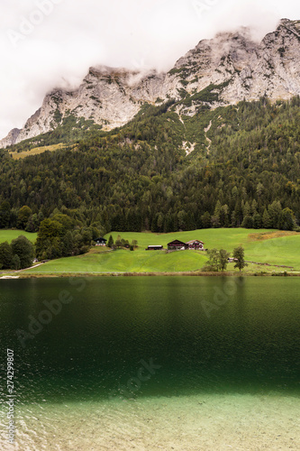 Hintersee, Ramsau, Bavaria, Germany: The little, but romantic Hintersee framed by high towering mountains which used to be a popular location for landscapists. photo