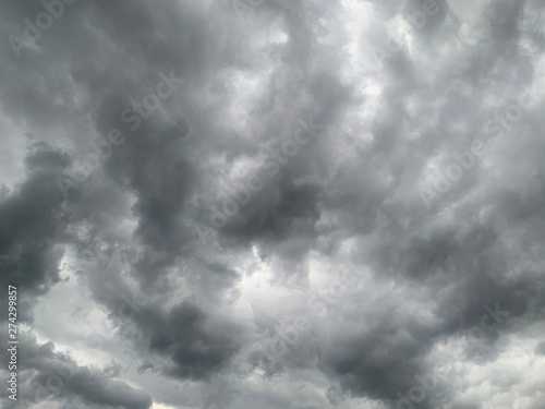 Gray sky with clouds