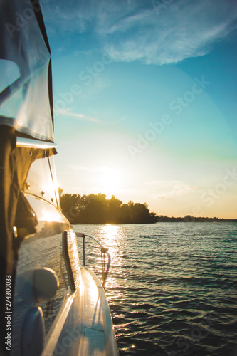 boat sunset