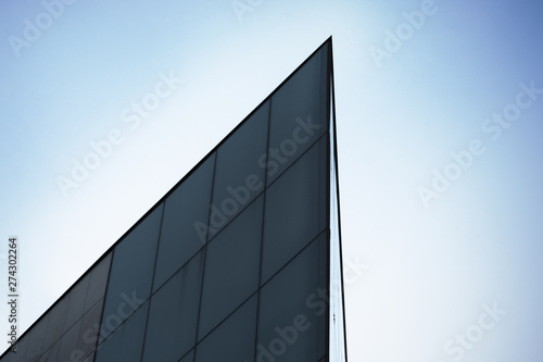 Modern office building  glass facade and windows