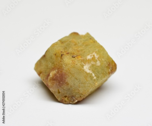 Green Grossular Garnet raw gemstone photo