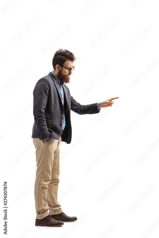 Man scolding with his finger Man scolding with his finger