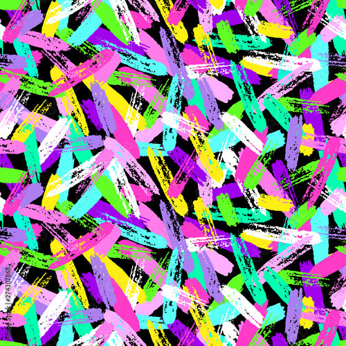 Paint strokes pattern. Grunge splatter background. Ink lines design. Chaos. Trendy modern background. Scrawl. Scribble. Abstract art.