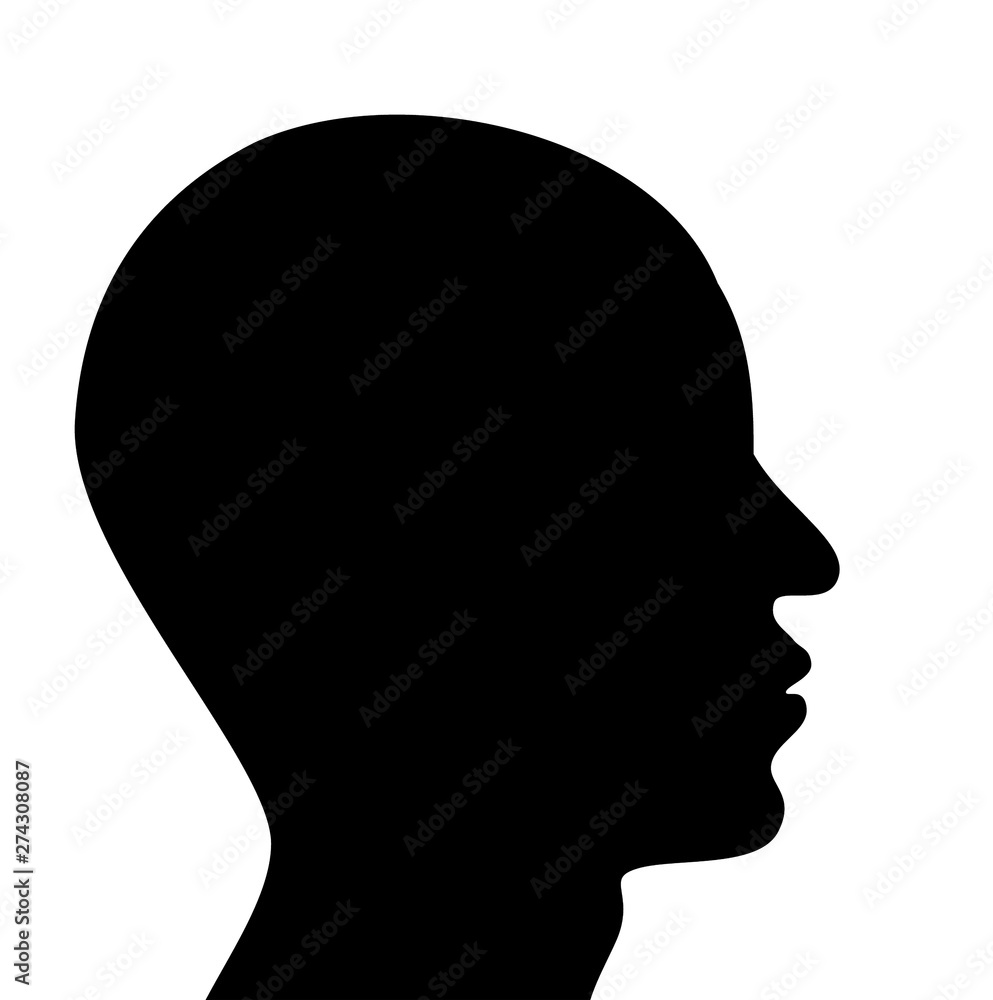 silhouette head face profile man person portrait