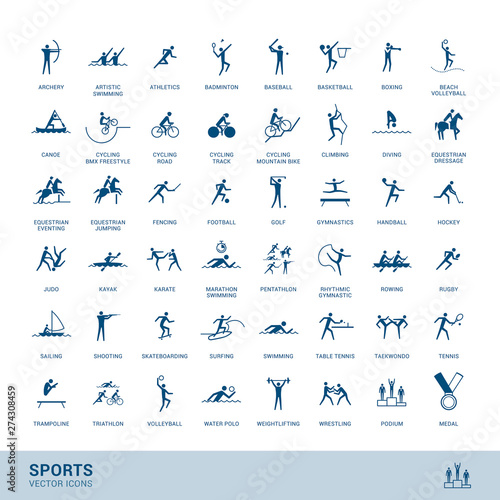 Sports disciplines icons