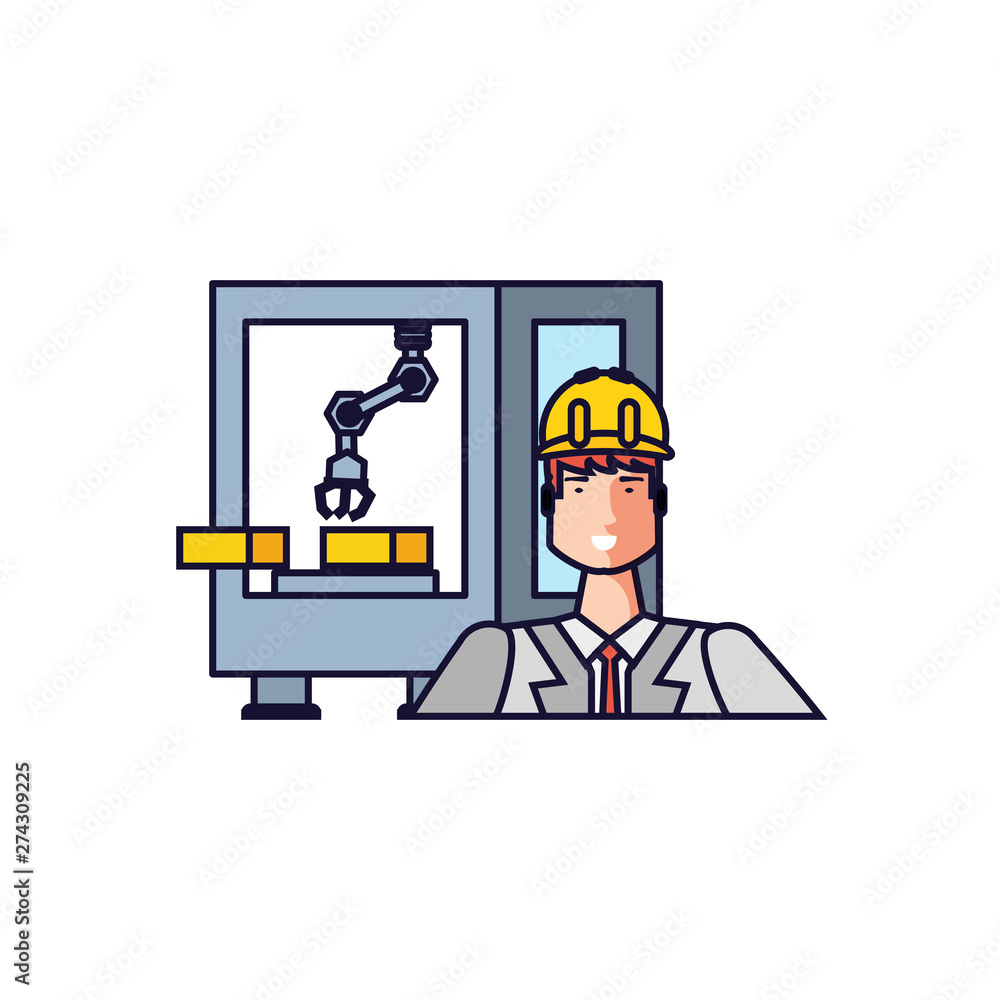 Isolated avatar of professional worker design