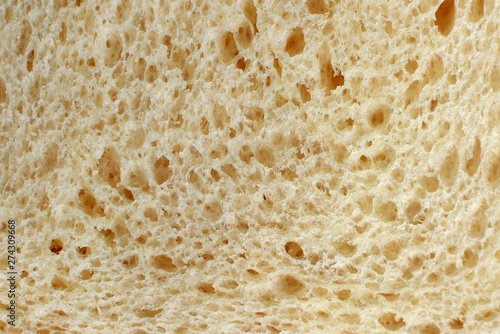 Close up of fluffy white wheat bread texture