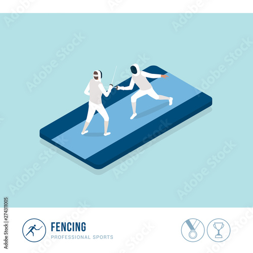 Professional sports competition: fencing
