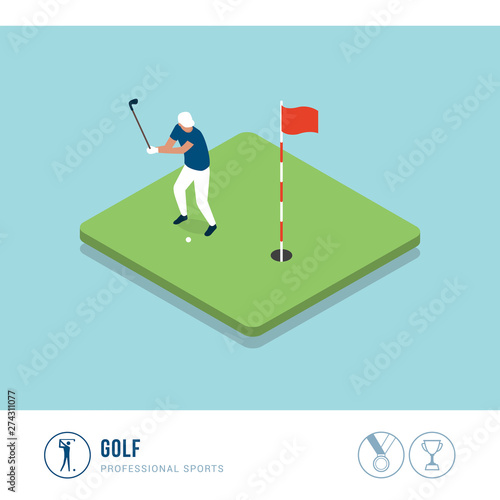 Professional sports competition: golf