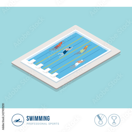 Professional sports competition: swimming