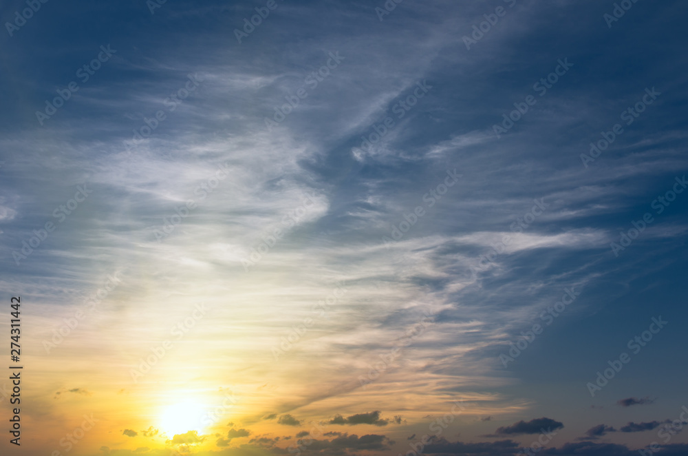 Sunset in a cloud haze. Sunset in a cloud haze.