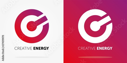 Creative Energy dynamic logo with gradient. abstract logo design. creative logo