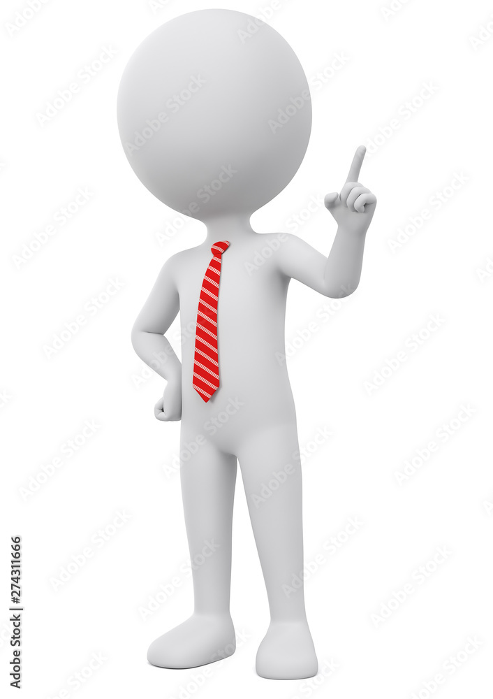 Cartoon character businessman points finger at empty space on a white background. 3d rendering illustration for advertising. Cartoon character businessman points finger at empty space on a white background. 3d rendering illustration for advertising.