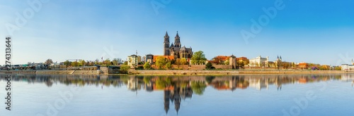 The Magdeburg Skyline in Saxony Anhalt, Germany