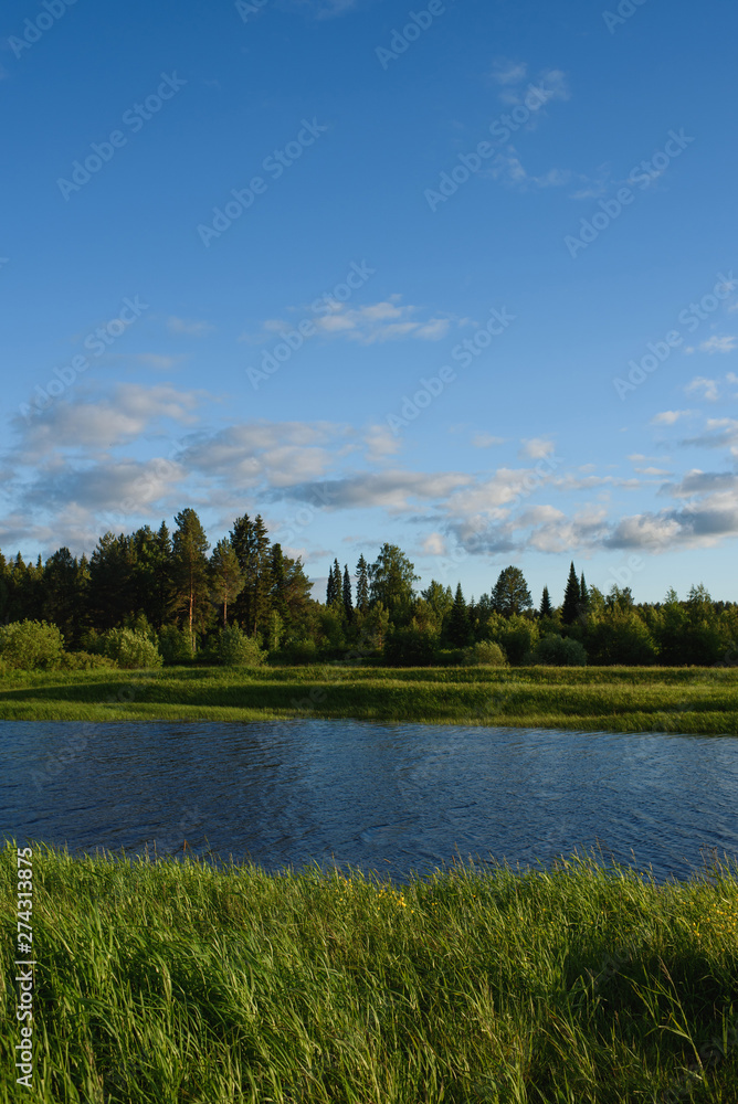 Obraz premium Sunset on the lake
