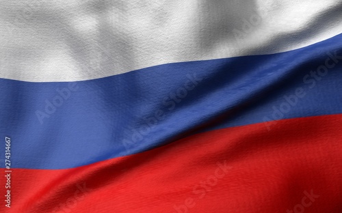 3D Illustration of Russia Flag