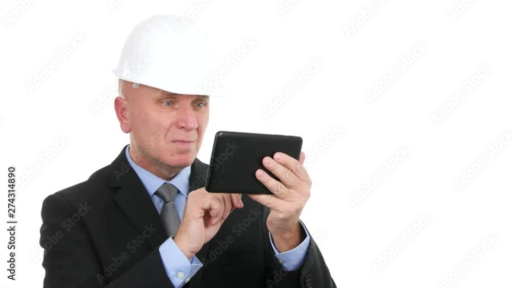 Troubled and Disappointed Engineer Use Tablet E-Mail Application and Read Bad News Troubled and Disappointed Engineer Use Tablet E-Mail Application and Read Bad News