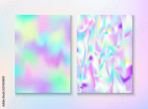 Cosmic Foil, Metal Cover, Vector Magazine Texture.