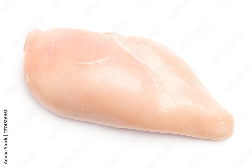 Raw chicken fillet isolated on white background. Raw chicken fillet isolated on white background.