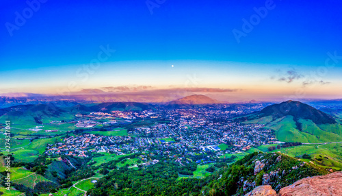 Panorama of Mountain, city, landscape