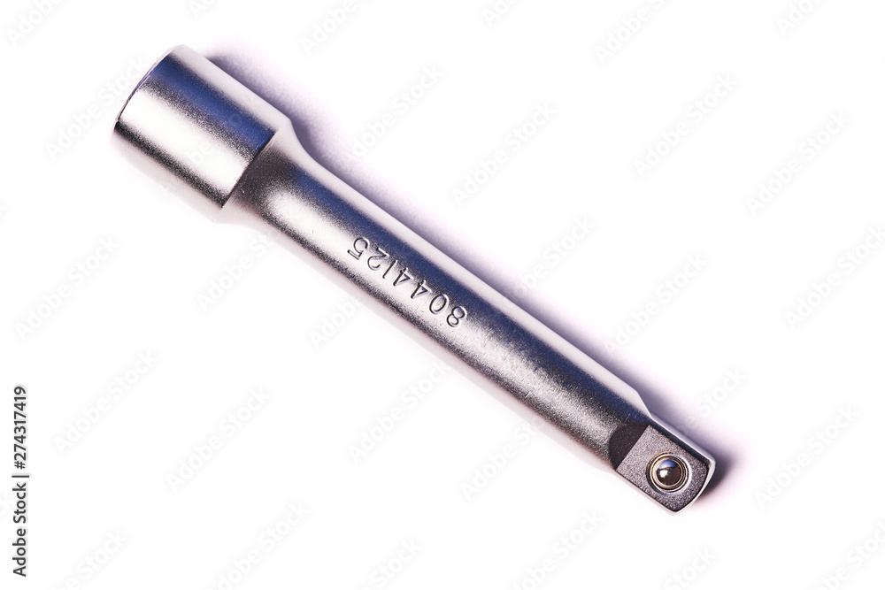 Wrench extension cord isolated on white background Wrench extension cord isolated on white background