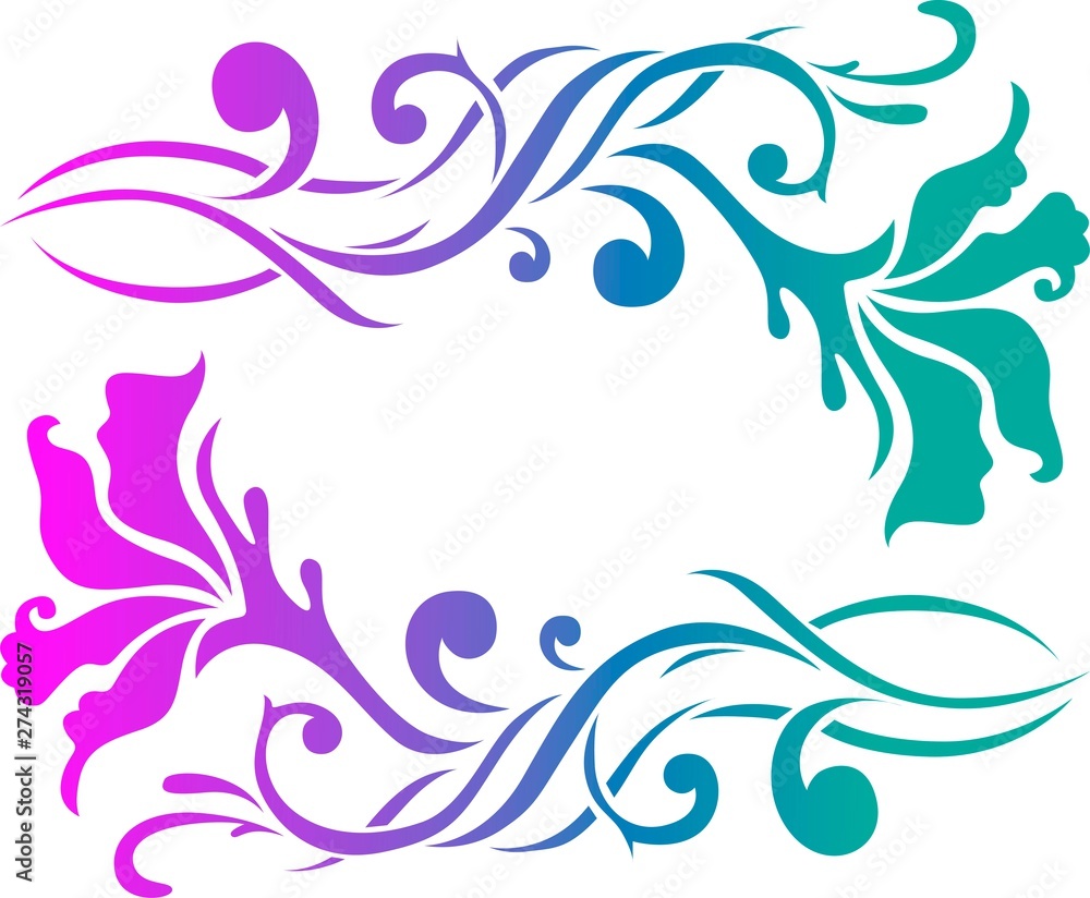 Flower natural gradient stencil art Flower natural gradient stencil art