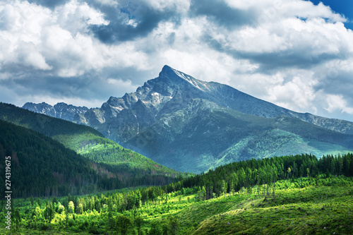 Krivan peak (2494m), symbol of Slovakia in High Tatras mountains national park, Slovakia