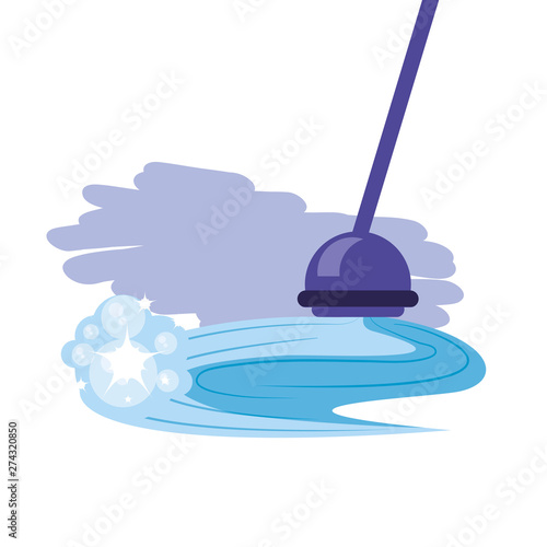 Isolated cleaning mop design icon vector ilustration