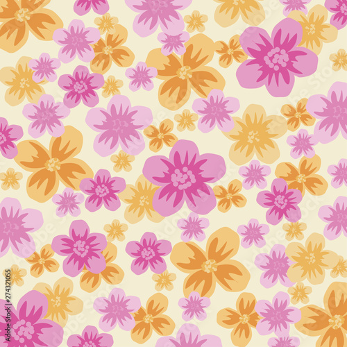 floral pattern. Floral ornamental background  design template. Flower pattern. Fabric with a pattern. Decor pattern.