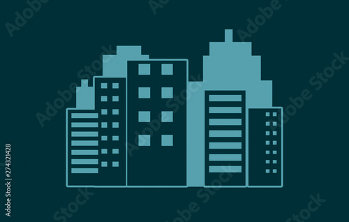 modern city skyline illustration