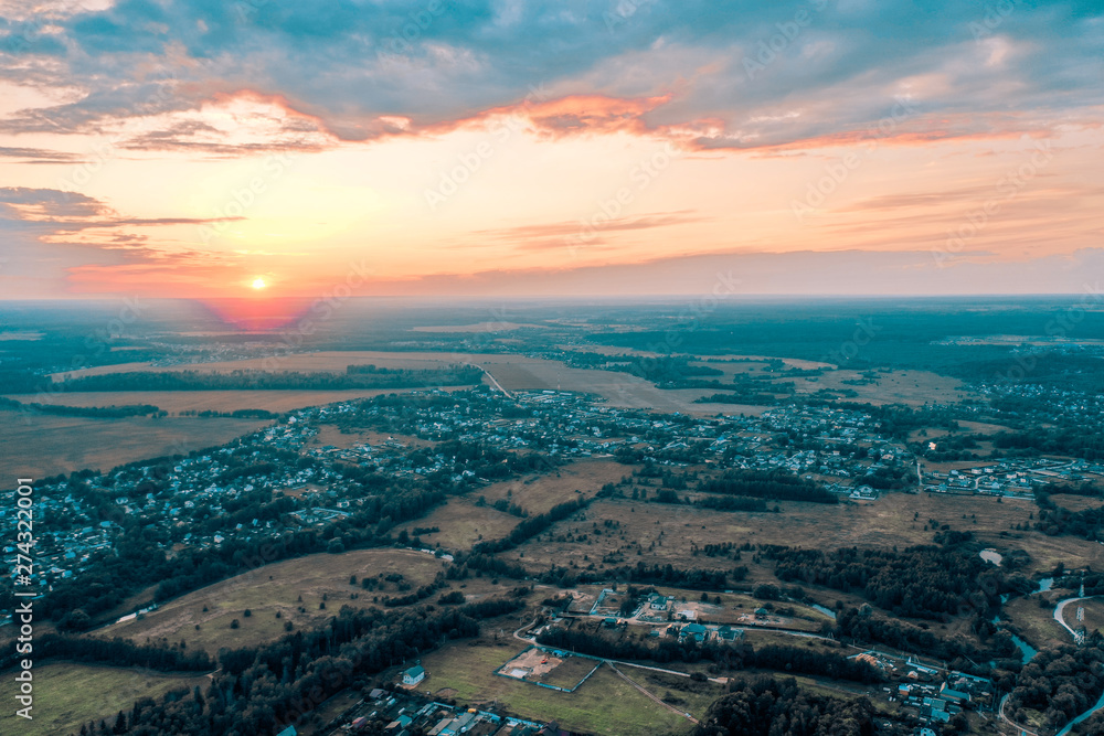 Sun at sunset