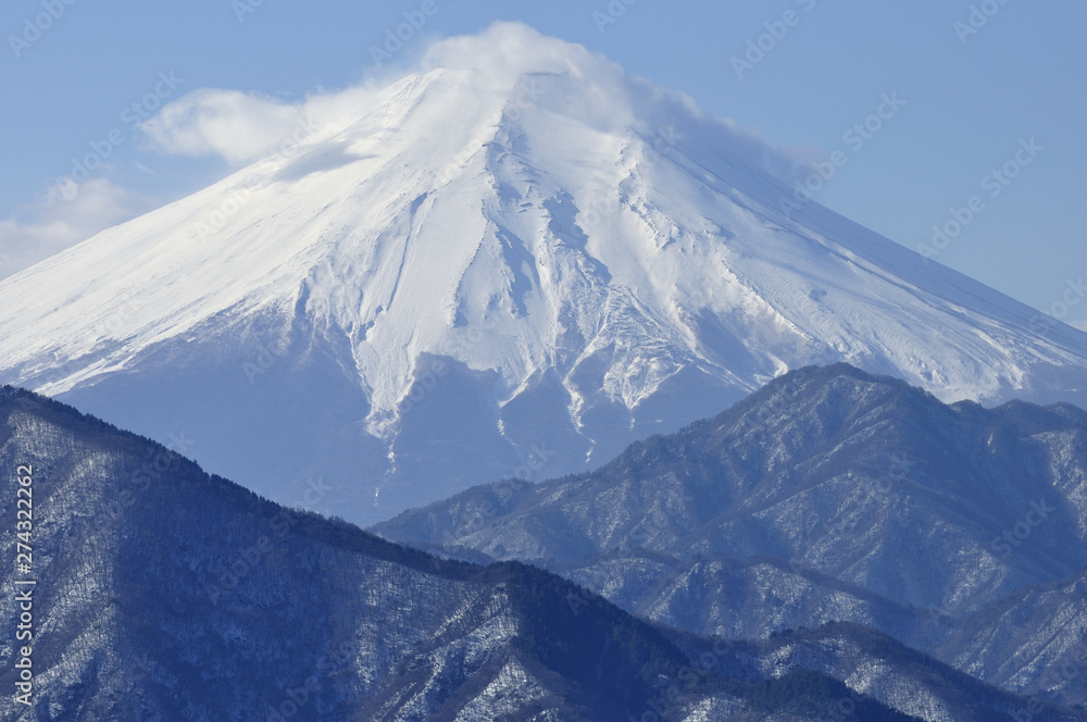 高畑山より富士を望む