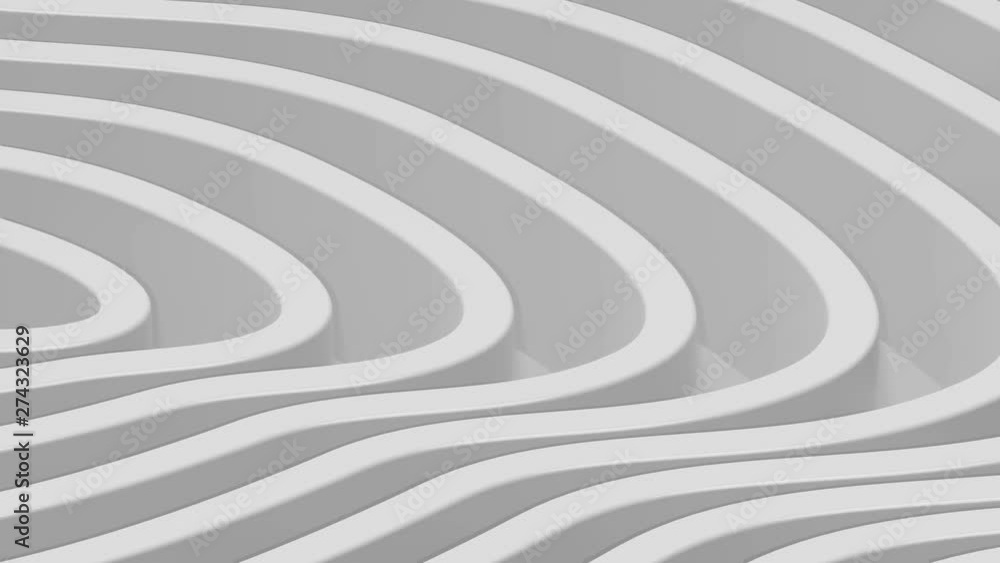 3D 4k black and white (greyscale) background/ pattern animation - irregular round shape