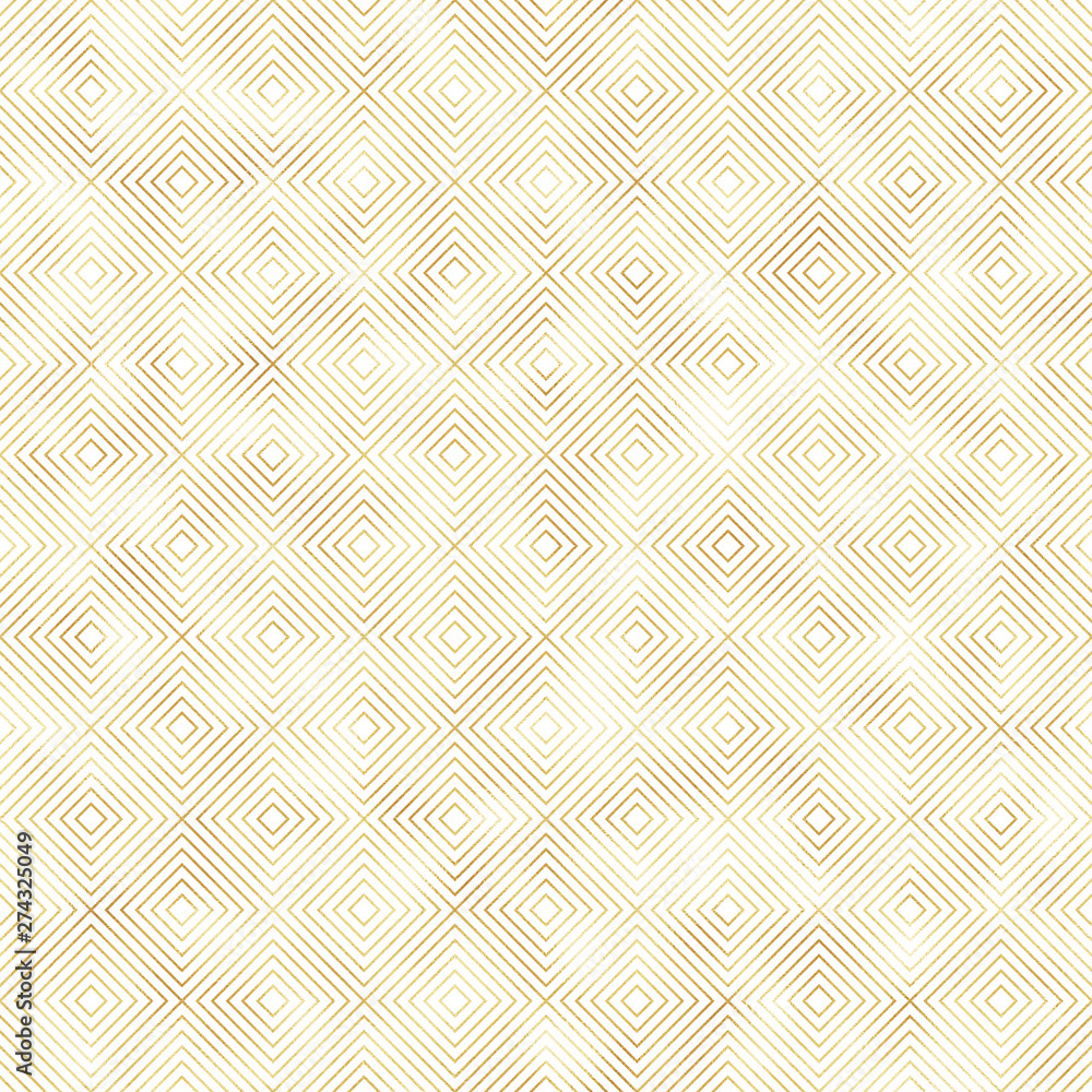 Fototapeta premium Art Deco Seamless Pattern - Repeating metallic pattern design with art deco motif