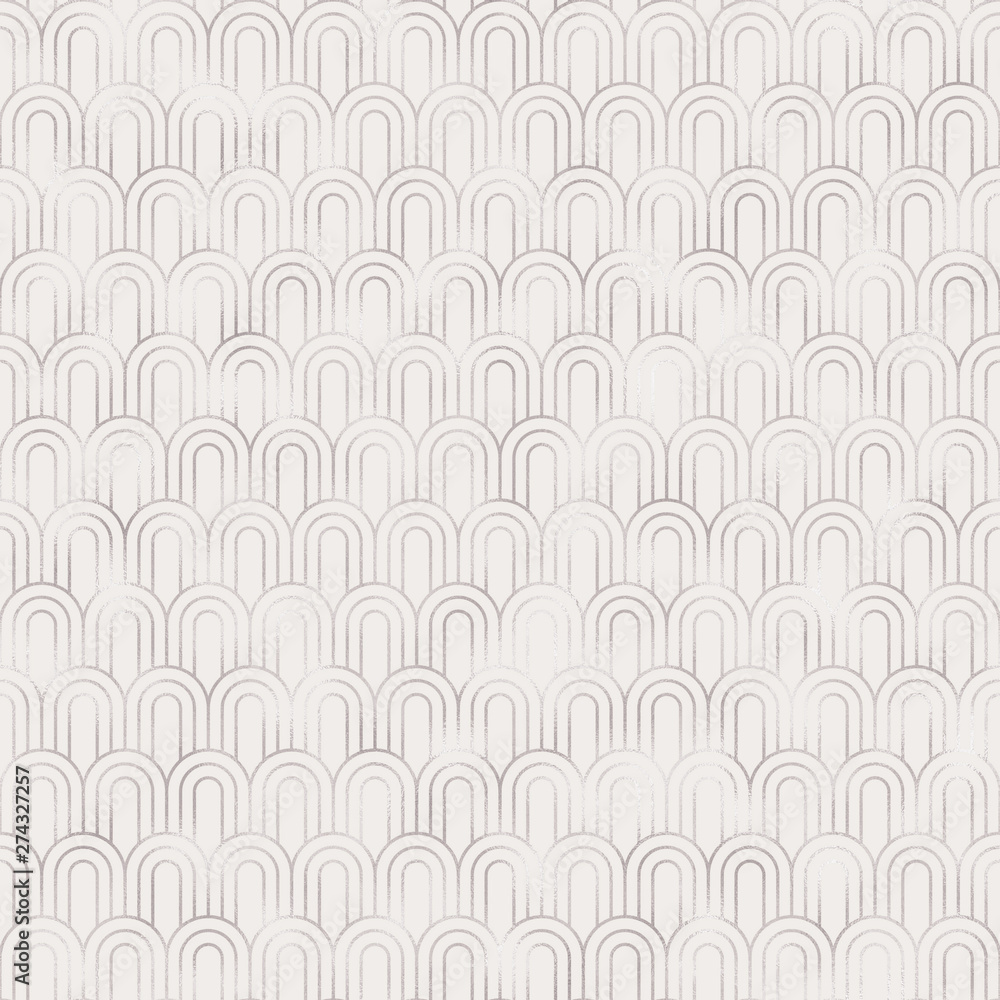 Art Deco Seamless Pattern - Repeating metallic pattern design with art deco motif Art Deco Seamless Pattern - Repeating metallic pattern design with art deco motif